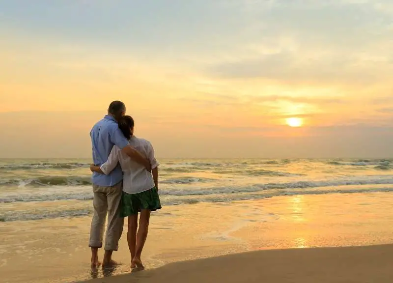 Couples Portrait Beach For Sunset