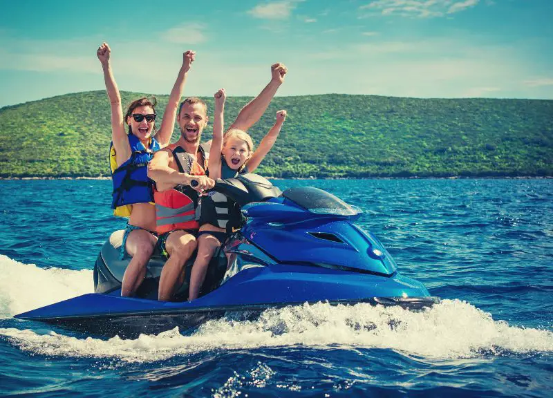 Renting a Jet Ski with family