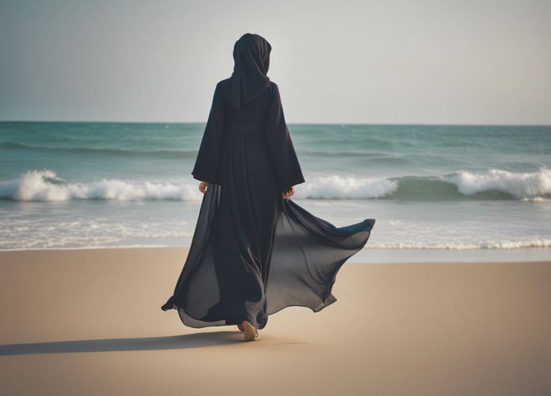 Abaya is perfect for the beach