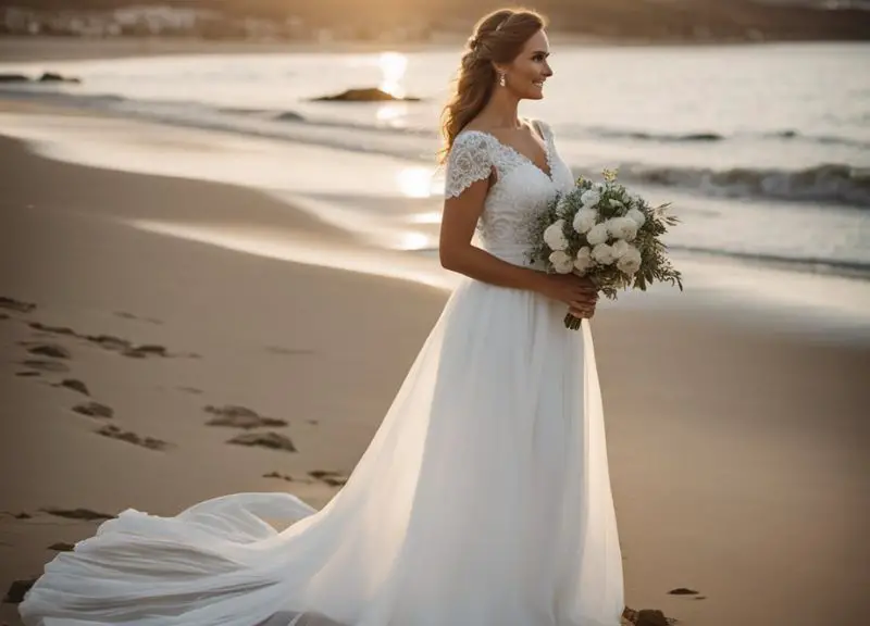 Chiffon is one of the best fabrics for beach wedding dresses